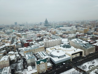 Moscow copter sky view