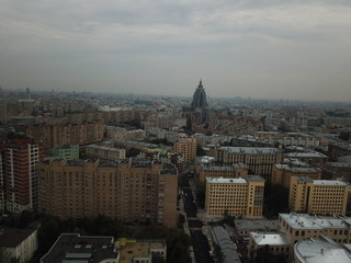 Moscow copter sky view