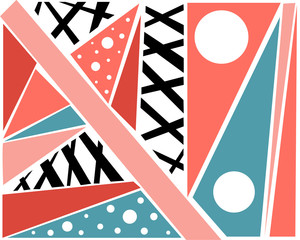 geometric pattern summer spring bright print for textiles and printing