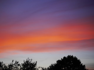 kolorowe niebo zachód słońca 