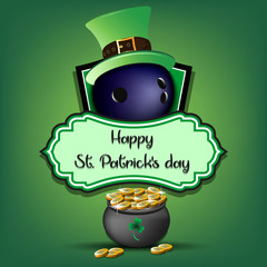 Happy St. Patrick day and Bowling ball