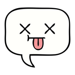 cute cartoon speech bubble