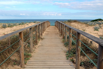 Boardwalk to Beach in Portugal