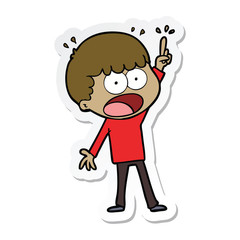 sticker of a cartoon shocked man