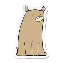 sticker of a cartoon bear