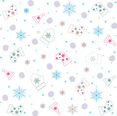 Christmas and new year seamless vector texture