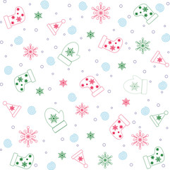 Christmas and new year seamless vector texture