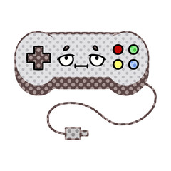 comic book style cartoon game controller