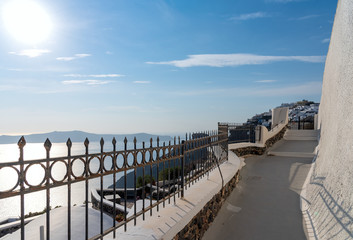 Obraz premium Thira village - Aegean sea - Santorini island - Greece