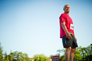 Portrait of an athletic senior man.