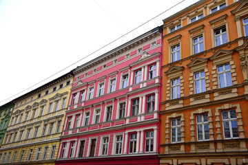 Colorful houses of the city of Szczecin.