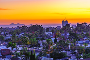 Beautiful Sunset in San Diego, California 