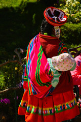 Traditional inka costume in peru - obrazy, fototapety, plakaty
