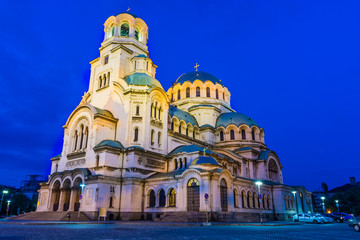 Fototapeta na wymiar The Aleksander Nevsky Orthodox Cathedral of Sofia, Bulgaria