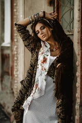 Deurstickers Gypsy vrouwelijk fotomodel