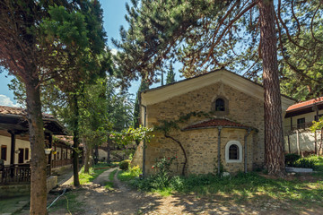 Fototapeta na wymiar Medieval Buildings in Maglizh Monastery of Saint Nicholas, Stara Zagora region, Bulgaria