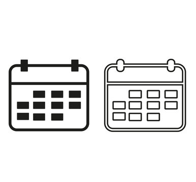 Calendario Icono En Vector