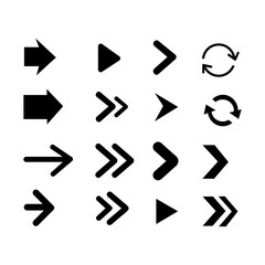 set of black arrows icon