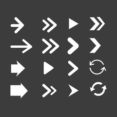 set of black arrows symbol