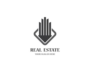 Real estate logo icon illustration