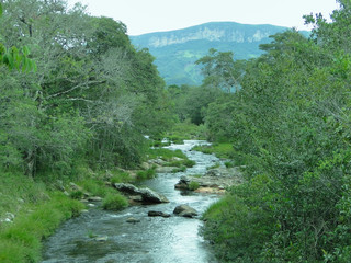 river in the village of Ipoema, Minas Gerais state, Brazil