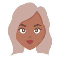 young black woman head character