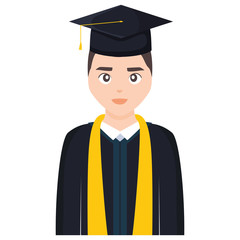 young student graduated character