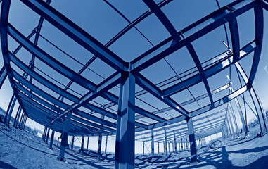 Steel structure workshop is under construction