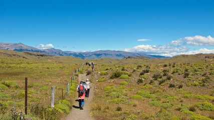 Obraz premium Hiking at Torres del Paine National Park in Chile