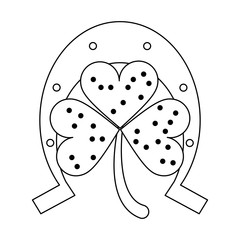 Saint patricks day cartoons black and white