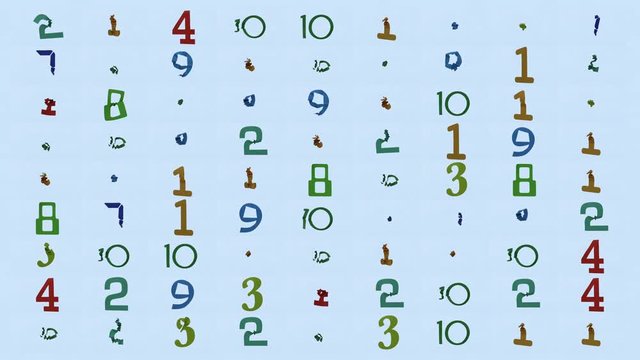 numbers code information clock counting