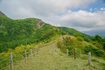 Fototapeta na wymiar Beautiful landcape around Mount Usu