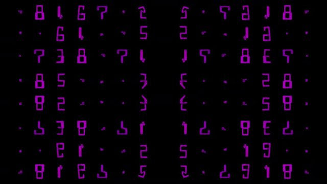 numbers code information clock counting