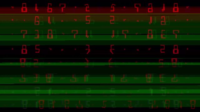 numbers code information clock counting