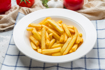 french fries on plate