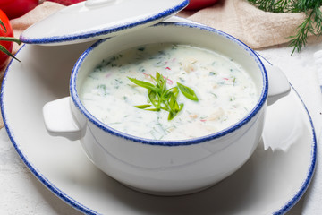 Okroshka on kefir