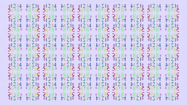 numbers code information clock counting