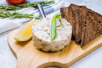 forshmak of herring with black bread