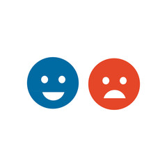 emotion smile and angry icon