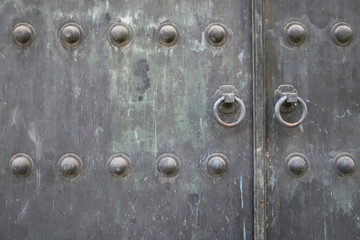 An ancient iron door