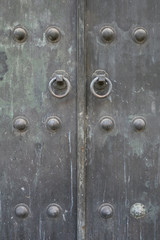 An ancient iron door
