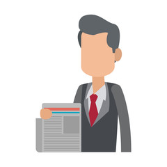 businessman with newspaper avatar