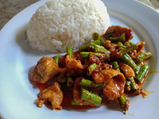 Fried chilly paste with pork