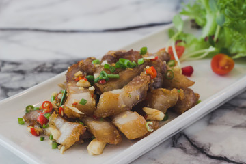 Fried Streaky Pork with Fish Sauce