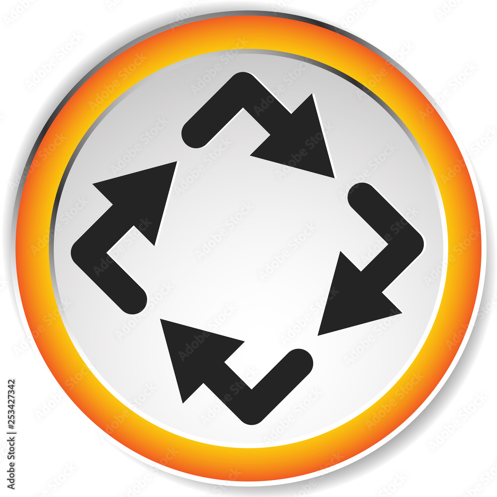 Poster Circular arrows icon, Rotating arrows. Clockwise arrows