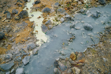 The famous Noboribetsu Jigokudani - Hell valley