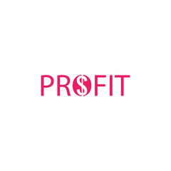Vector Logo of letter PROFIT design concept - elements
