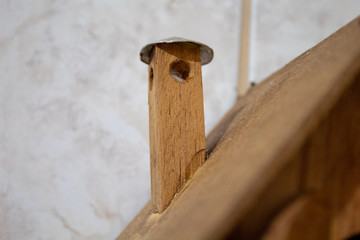 wood chimney of the bird house