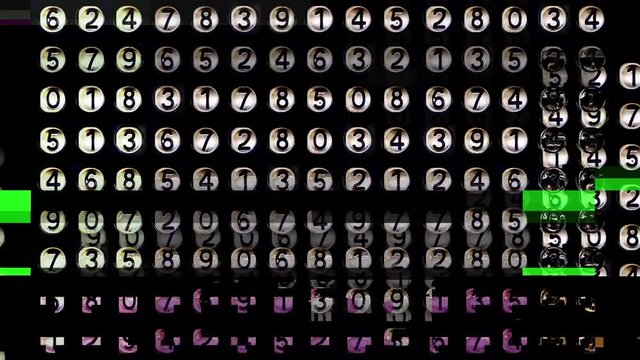 numbers code information clock counting