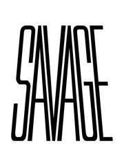 savage design tier text logo wild gefährlich brutal monster böse primitiv cool